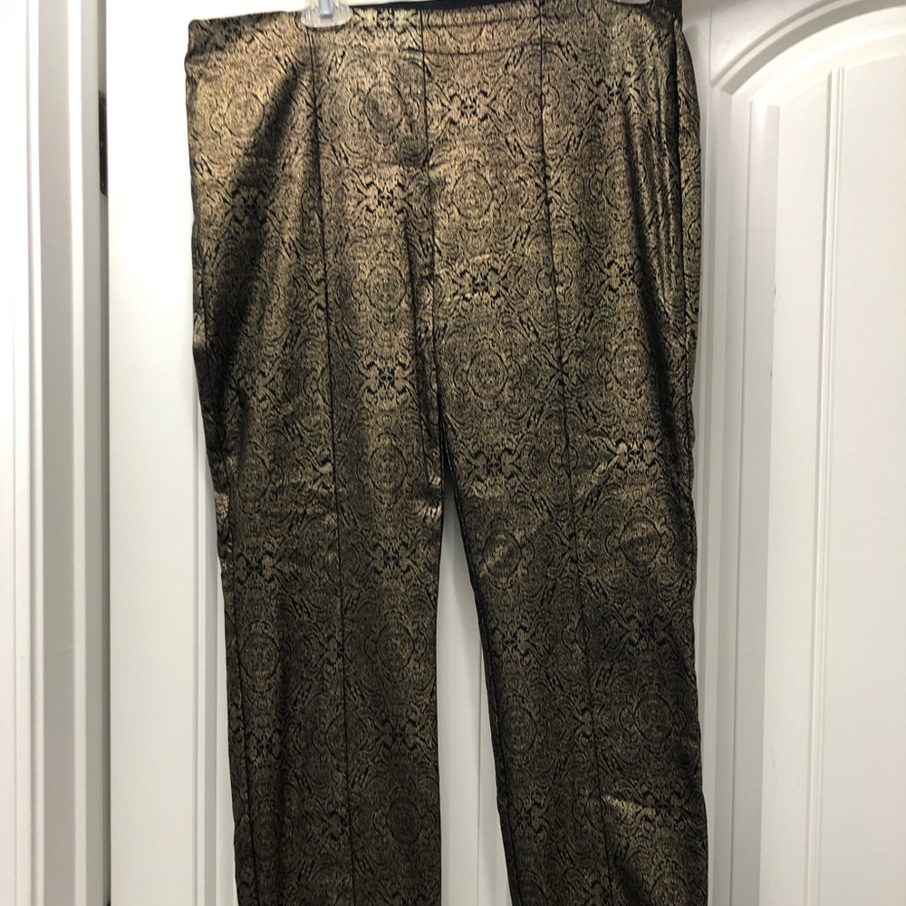 Black and gold pants